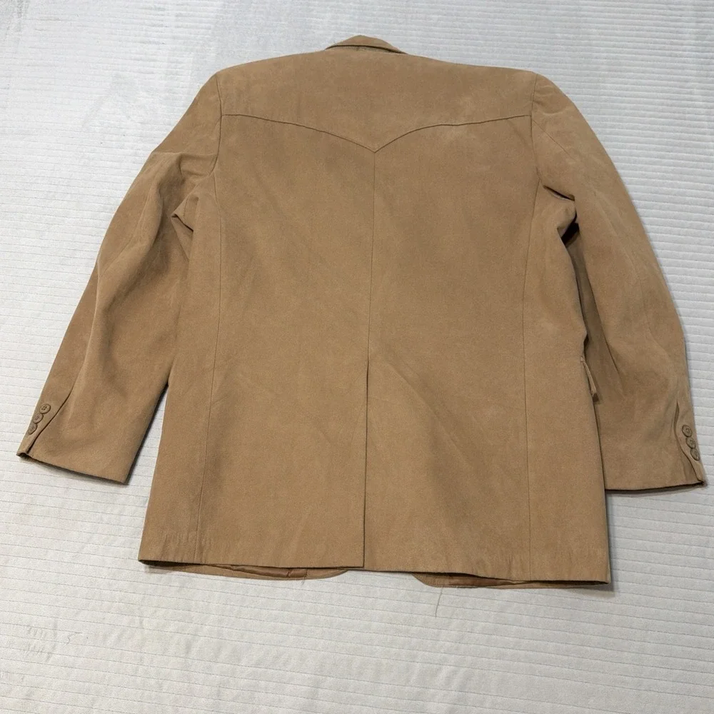 Circle S Dallas Texas Western Brown Faux suede Mens Jacket Sport Coat Blazer 44L